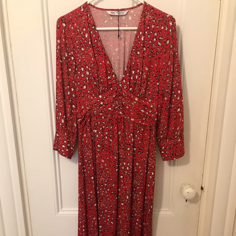 Zara animal print dress